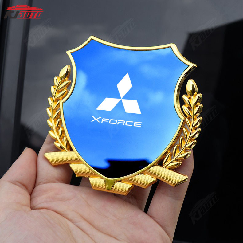 Mitsubishi Xforce Kim Loại Biểu Tượng Miếng Dán Tai Lúa Mì Bên Cửa Sổ Miếng Dán Cá Tính Trang Trí Xe Sửa Đổi Miếng Dán