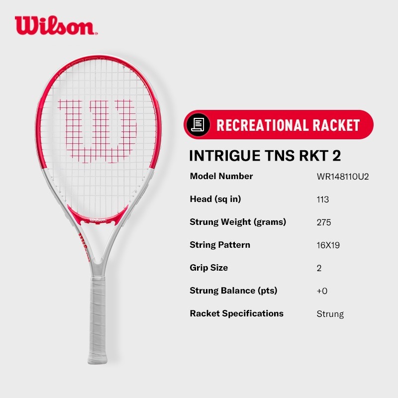 Wilson Intrigue Recreational Tennis Vợt Tennis Đã Căng Dây WR148110U2