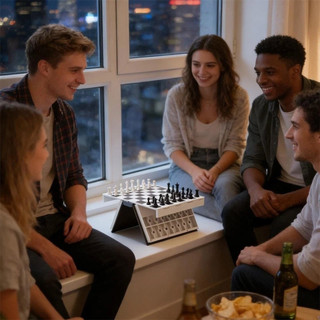 Playbook'd Chess, 3D Printed Chess Book Books Design Folding Board Game for Adults