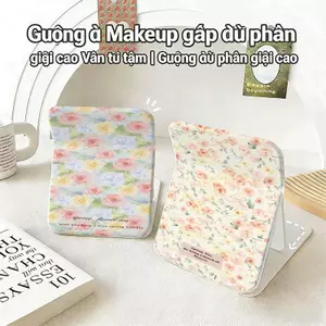 Màn hình tràn ngập hoa văn cá tínhChất liệu bền đẹp, kiểu dáng hiện đại Gương trang điểm gấp cao cấp