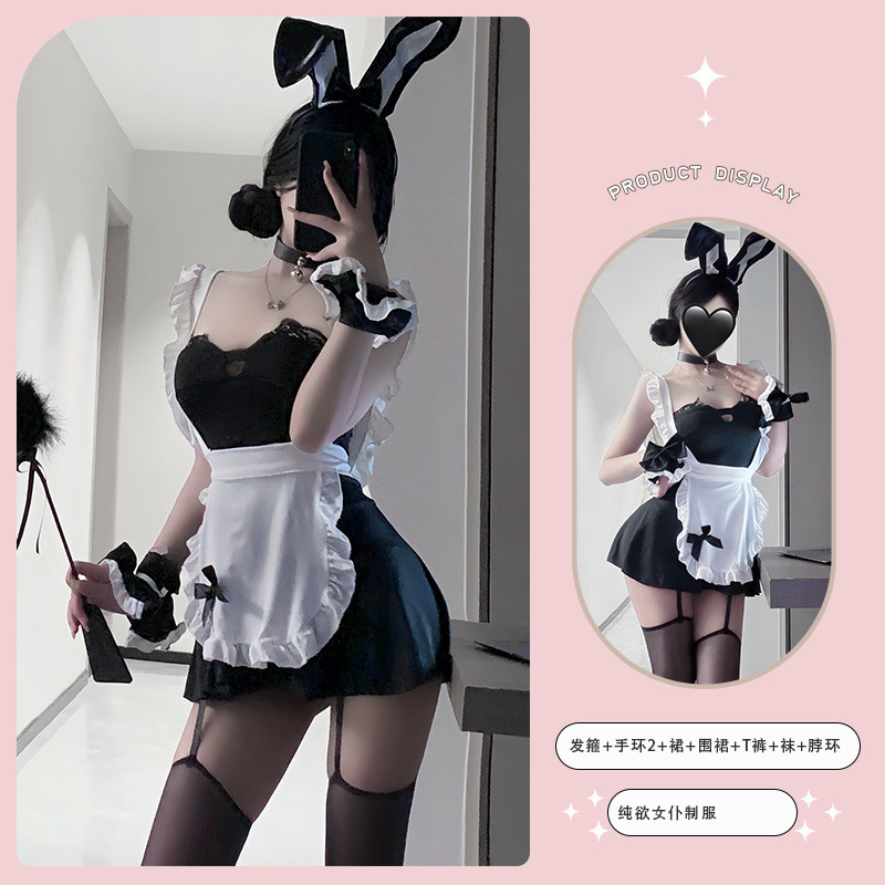 Đồ lót gợi cảm hai chiều Gothic hầu gái cho cosplay