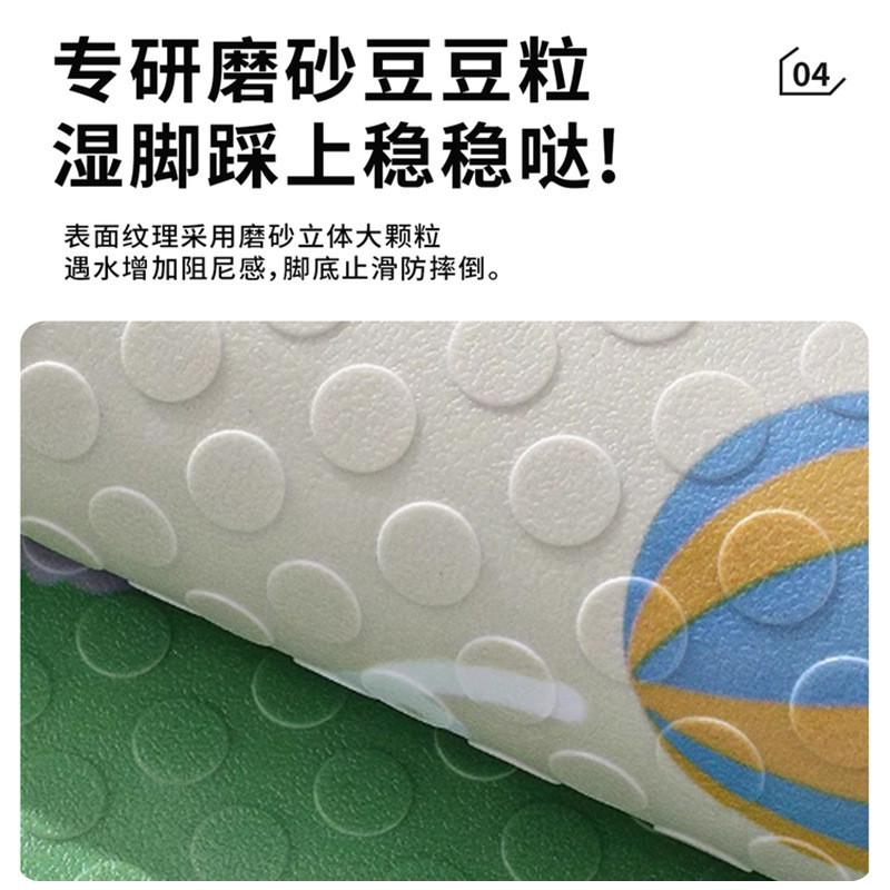 [Hít Cực Chặt] Thảm Chống Trượt Nhà Tắm PVC Cao Cấp - Thảm Lót Sàn Phòng Tắm Họa Tiết Hoạt Hình Chống Té Ngã Nhanh Khô Không Mùi An Toàn Cho Bé