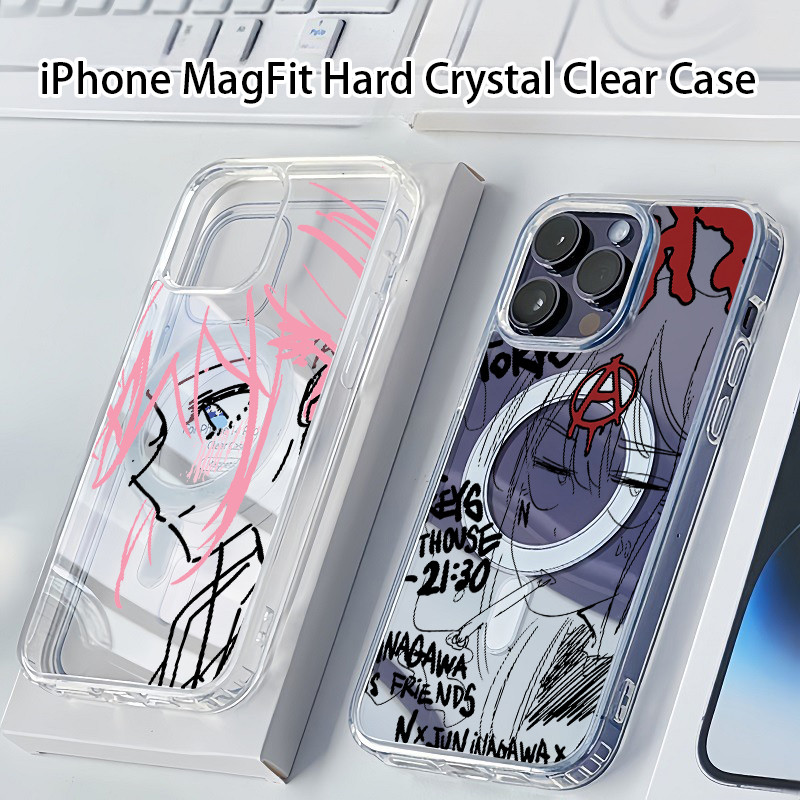 Cho iPhone 17 Pro Max / 16 Pro Max 15 14 / 13 / 12 Bocchi the Rock Cứng Trong Suốt Từ Tính CaseiPhone 11 Xs Max 7 / 8 SE / Vỏ iPhone Chống Sốc