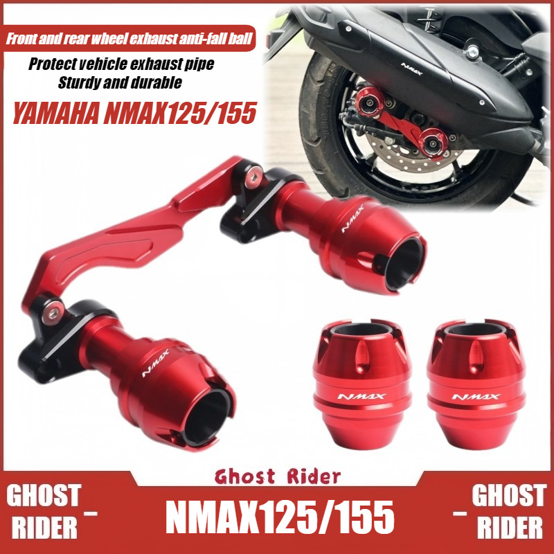 Dành Cho Xe YAMAHA NMAX155 NMAX125 Nhôm CNC Phía Trước Bánh Sau Xả Thanh Trượt Bảo Vệ Tai Nạn Chống Rơi Bảo Vệ Sửa Đổi Phụ Kiện