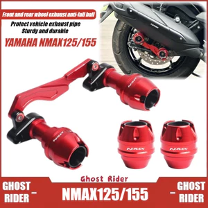 Dành Cho Xe YAMAHA NMAX155 NMAX125 Nhôm CNC Phía Trước Bánh Sau Xả Thanh Trượt Bảo Vệ Tai Nạn Chống Rơi Bảo Vệ Sửa Đổi Phụ Kiện