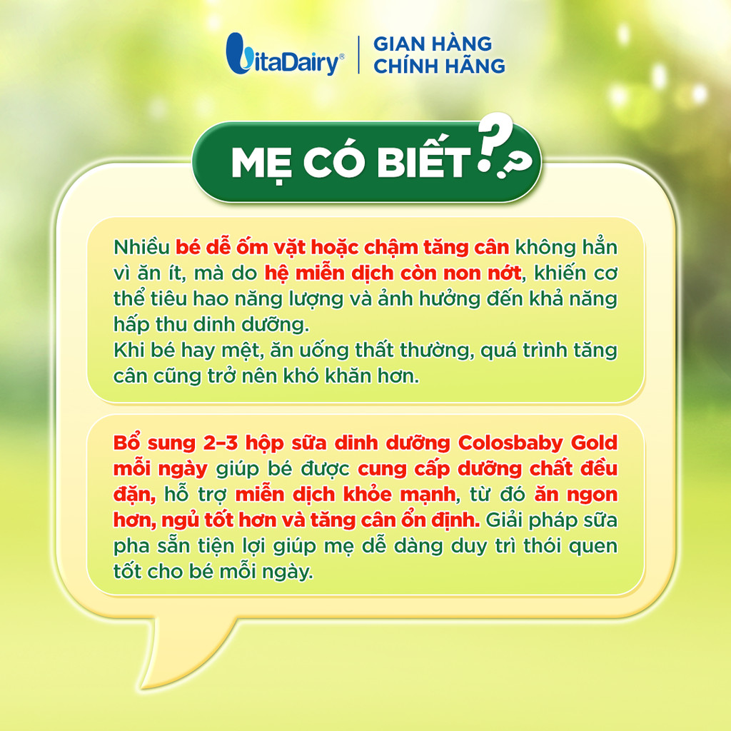 [COMBO MIX 2 THÙNG 48 HỘP] Sữa uống dinh dưỡng ColosBaby Gold cải tiến 110ml+180ml