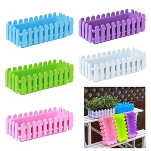 Sẽ Hàng Rào Nhựa Hoa Hình Chữ Nhật Cho Chậu Cây Chống Thời Tiết Rỗng Planter Hộp Phụ Kiện Sân Accessori