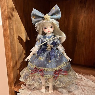 Quần áo búp bê ASDFGER 30cm, Bộ váy công chúa búp bê BJD xinh xắn thông thường, dễ thương với mũ thời trang Phụ kiện búp bê ngọt ngào Quà tặng đồ chơi bé gái