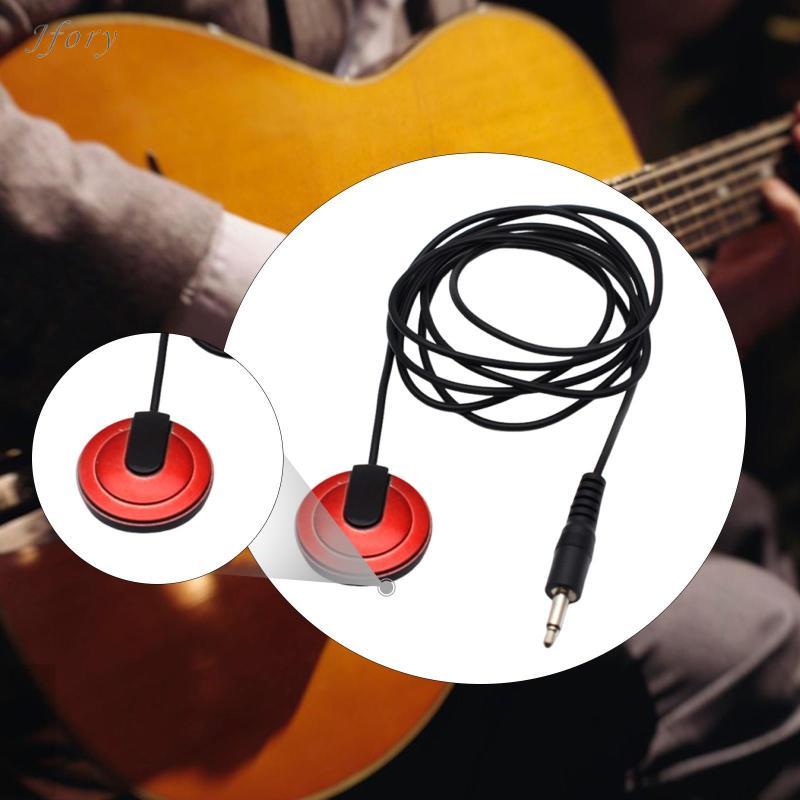 Jfory Hệ thống khuếch đại micro tiếp xúc đàn Guitar Acoustic Pickup Piezo Jack 3,5 mm cho