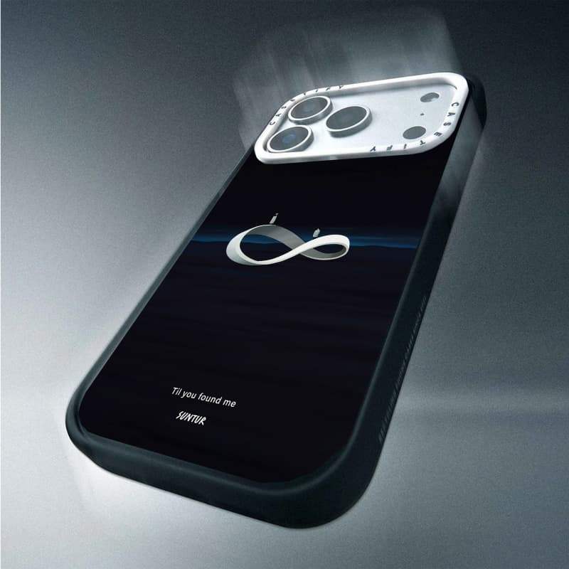 CASECASE X Til bạn tìm thấy tôi Ốp lưng máy ảnh màu trắng Phiên bản vòng màu đen mờ cứng hút từ tính Vỏ tác động cho Apple IPhone 13 14 15 16 17 Pro Max Air Plus có hộp