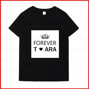 Áo thun T-ARA K-pop của Lee Ji Hyun và Hyomin, thiết kế tay ngắn phù hợp mùa hè