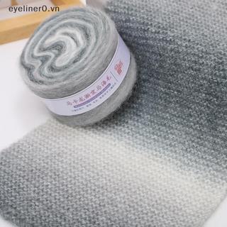 EY & HG Gradient Nhiều màu sắc Mohair Sợi cầu vồng nhiều màu 165 mét Sợi mềm dệt bằng tay để đan len móc Jaet.