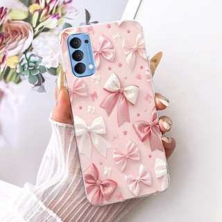 Dành Cho OPPO Reno4 CPH2113 / Reno4 Pro CPH2109 Vỏ Tranh Họa Tiết Hoa Thanh Lịch Mới Reno 4 4Pro 4G Vỏ Điện Thoại TPU Silicon Mềm