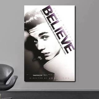 Justin Bieber Pop Singer HD Canvas Nghệ Thuật Treo Tường Nhà Phòng Ngủ Trang Trí Phòng Khách Người Hâm Mộ Quà Tặng