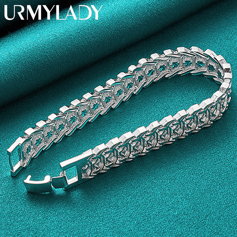 URMYLADY Vòng tay bạc 925 dành cho nam và nữ - Trang sức thời trang