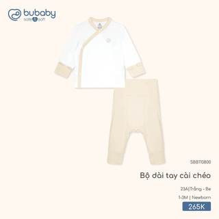 Bubaby SBB110800 Bộ dài tay cài chéo   🔅 SS26.T2.2