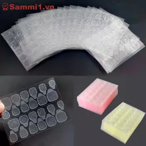 ZK 50 Tờ Hai Mặt Băng Keo Dán Keo Dán Móng Tay Giả Keo Cho Móng Tay Giả Đầu Rõ Ràng Thạch Gel Pad Ấn Vào Móng Tay Làm Móng Tay VN