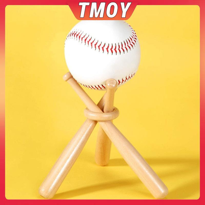 TMOY Mini Gậy Bóng Chày Gỗ Tròn chắc chắn có nhẫn để gắn logo tùy chỉnh