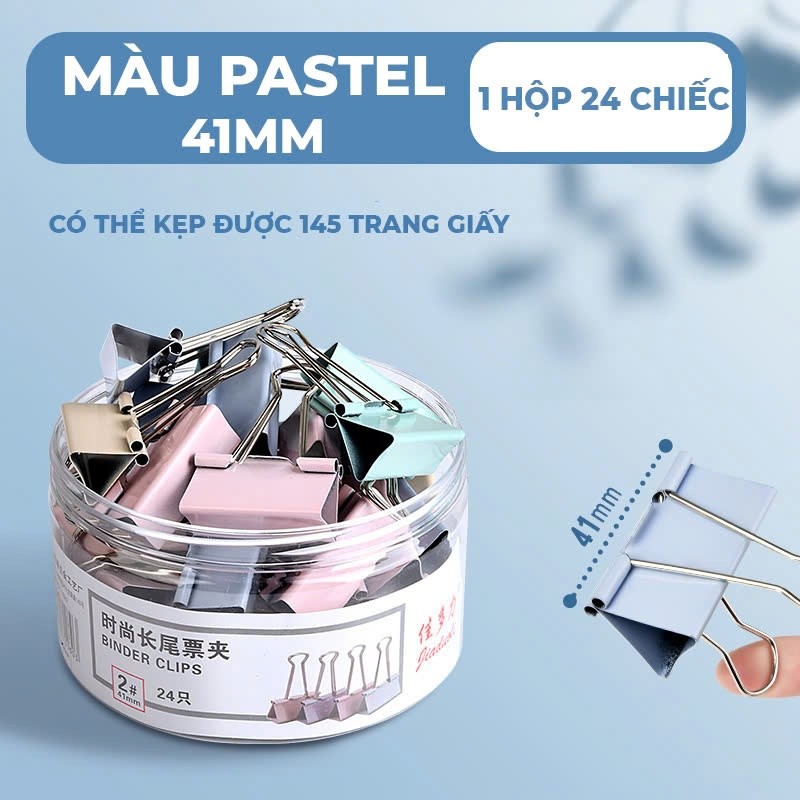 Bộ kẹp giấy bướm dùng cho văn phòng, nhiều kích thước kẹp dụng cụ học tập, có thể đựng tài liệu.