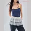 SHUPUN Ren Mini Váy, Thêu Hoa Nhìn Xuyên Qua Ren Xù Váy, Bông Tai Kẹp Y2K Dạo Phố Xếp Ly Váy Quần Jean Trang Trí