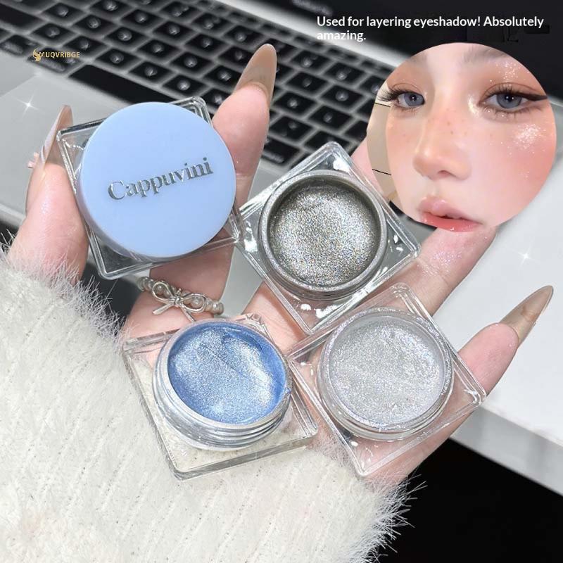 MUQV Cappuvini Gel Dạng Lỏng Phấn Mắt Ngọc Trai Lấp Lánh Cơ Thể Cao Đơn Sắc Kim Cương Shimmer Silkworm Làm Sáng Độ Bóng Cao Kim Sa Lấp Lánh Qui Sấy n