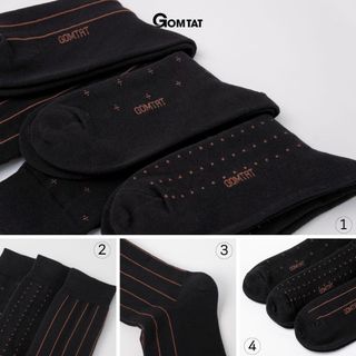 [HÀNG MỚI] Tất nam cổ cao đi giày tây công sở GOMTAT không lộ chân, họa tiết basic - LUX-2601