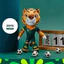 Dành cho FIFA World Cup 2026 Động vật đầy màu sắc Vải mềm cao cấp sang trọng đảm bảo một cái ôm thoải mái, an toàn. Bàn làm việc Trang trí đồng hành