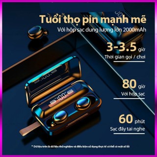 Tai nghe bluetooth TWS F9 PRO / F9 Phiên bản bluetooth 5.0 có hộp sạc màn hình LCD hiển thị %