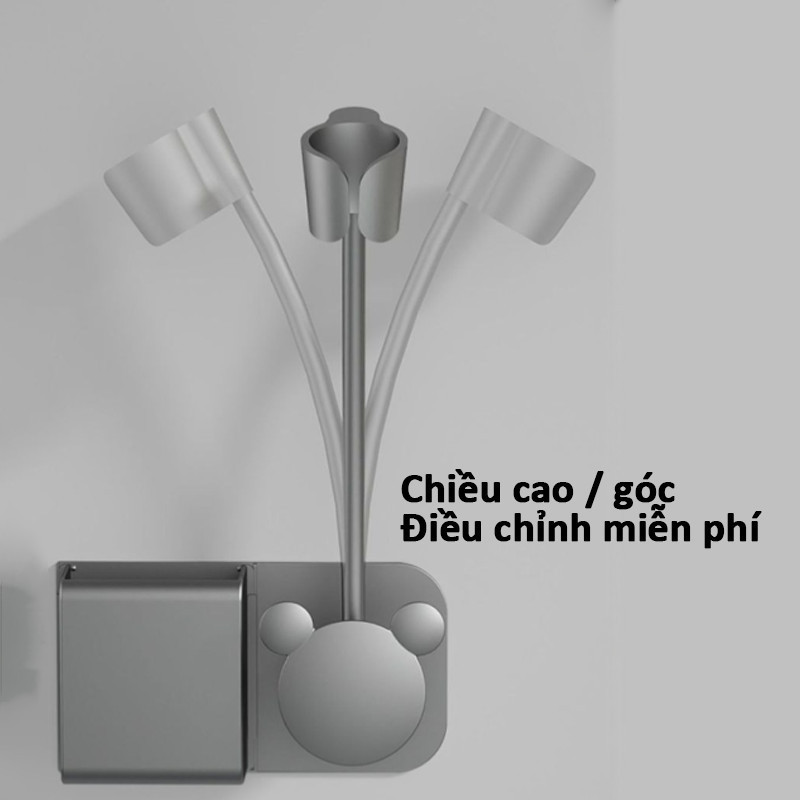Giá treo máy sấy tóc không khoan | Chịu lực tốt,xoay linh hoạt |Dùng phòng tắm tiết kiệm không gian