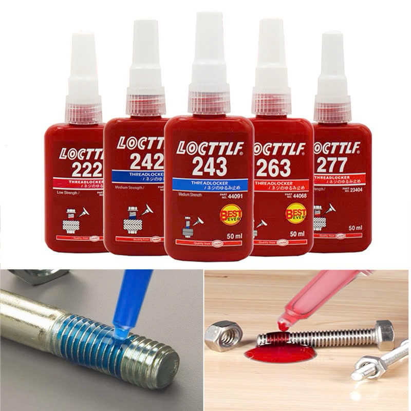 Keo dán ren 243 kỵ khí bu lông 10-50ml Keo khoá ren / Keo dán ren，Thay thế vòng đệm phẳng, vênh，Chống rung / Chống xoay