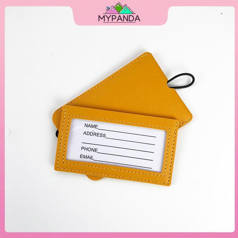 MYPANDA Thẻ hành lý di động Phụ kiện du lịch Vali da PU Nhận dạng tên Thẻ địa chỉ.