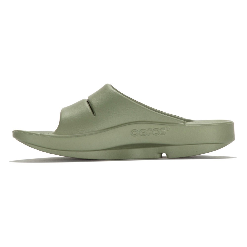Dép phục hồi sức khoẻ chính hãng OOFOS - Dép Unisex Healthy Olive Green - Xanh rêu