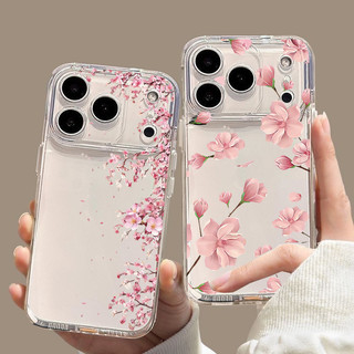 Ốp điện thoại di động hình hoa anh đào dễ thương cho OPPO Reno 15F 13F 14F 15 11 12 13 14 Pro 5G Vỏ silicon mềm trong suốt họa tiết TPU chống sốc