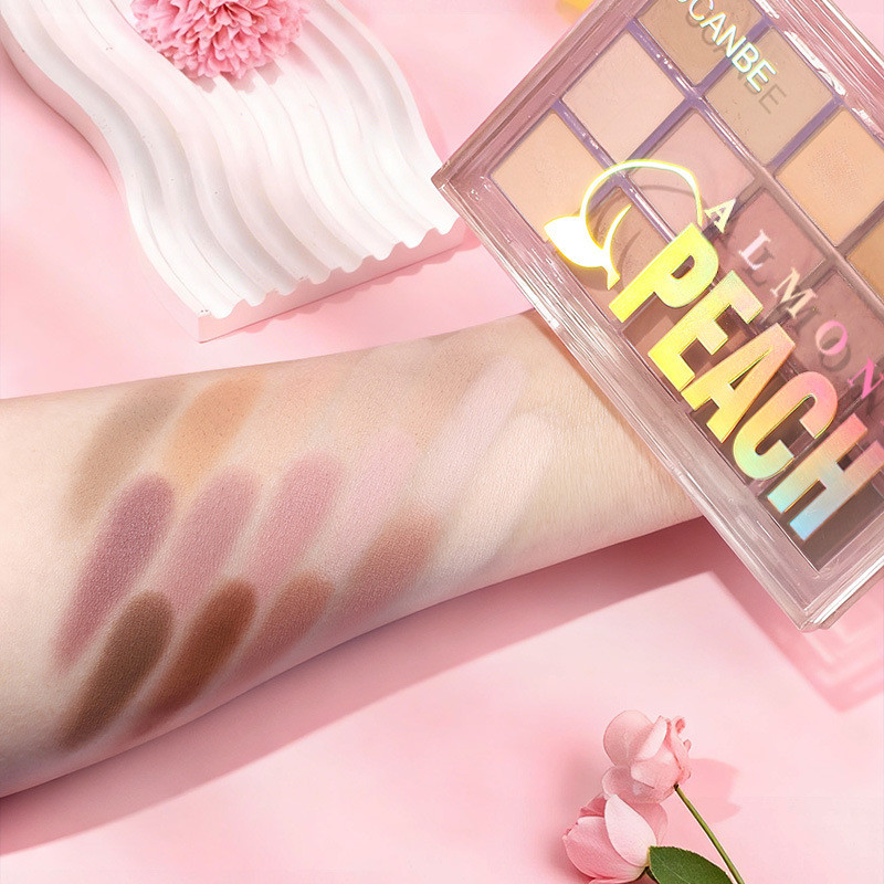 【Palette Mắt UCANBE Mận Táo Đào】Bảng 15 màu toàn matte, tông hồng khô & nâu đất nhẹ nhàng, xách tay tiện lợi
