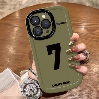 Ốp lưng IPhone 17 16 15 14 13 12 11 Pro Max XRXSMax 78 Plus Số 7 Puff Couple Case