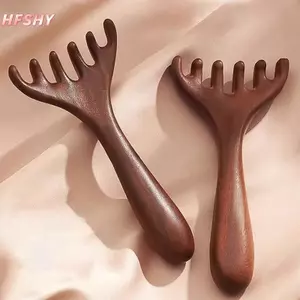 HFSHY Răng Rộng Tay Cầm Dài Lược Kinh Tuyến Dụng Cụ Ba Scratcher Spa Cầm Tay Kinh Tuyến Massage Lược Chăm Sóc Tóc VN