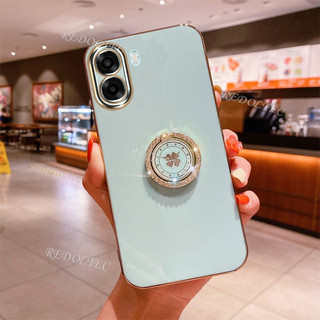 Ốp điện thoại OPPO A6T Pro A6T 5G 4G Thiết kế mới OPPO A6T A6TPro Vỏ điện thoại mạ điện silicon mềm sang trọng có giá đỡ nhẫn