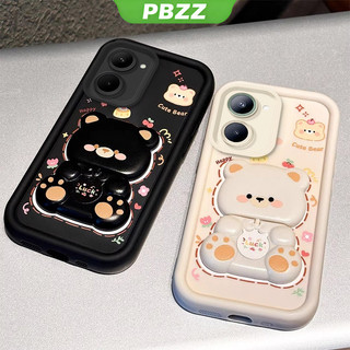 Ốp Lưng Cho Realme C33 5G REALME 10 2022 4G REALME C55 NFC C55 5G Vỏ Điện Thoại Vỏ Mềm Silicon Chống Sốc Thiết Kế Mới Thẩm Mỹ Gương Xoay Gấu Dễ Thương Có Giá Đỡ JTXXZJ01