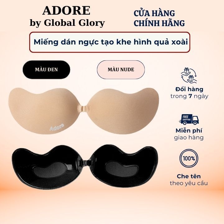 Miếng dán tạo khe Adore quả xoài, Bra quả xoài tạo khe Adore sử dụng nhiều lần - Hãng Chính Hãng B233