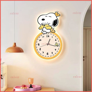 Đồng hồ Snoopy Đồng hồ hoạt hình Hình dạng Đồng hồ treo tường Đồng hồ trang trí Đồng hồ trang trí Phong cách kem Tranh trang trí Phòng khách Đồng hồ phòng ăn Đồng hồ treo tường không thủng