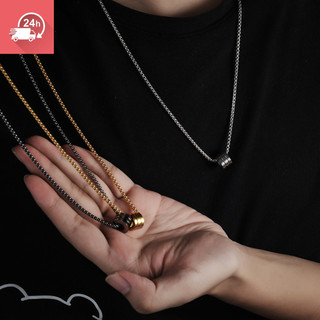 Vòng cổ bằng thép không gỉ và titan, thiết kế thời trang dành cho nam