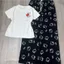 Sét bộ quần Hoạ tiết mèo ki ti+áo Phông CROPTOP ki ty in nguuc hàn quốc-chang3158quanaao