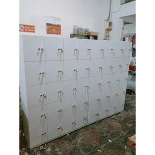 Tủ Locker gỗ MDF lưu trữ an toàn và thẩm mỹ TLK403 - Nội thất lắp rắp VIEDNONGADV