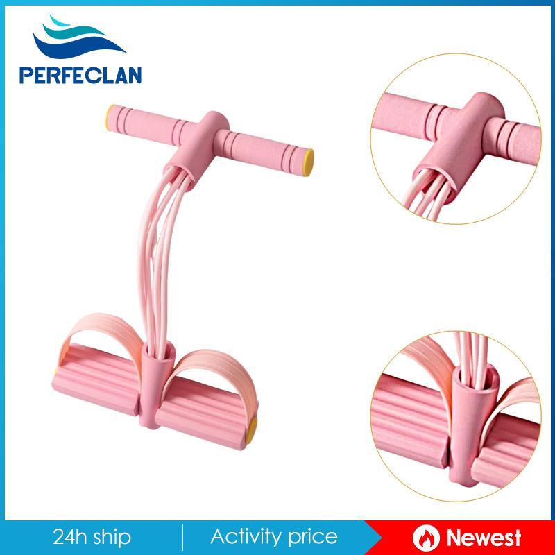 Bàn đạp tập thể dục có dây kháng lực, chống trượt, với tay cầm - Phù hợp cho gia đình tập luyện bụng và chân
