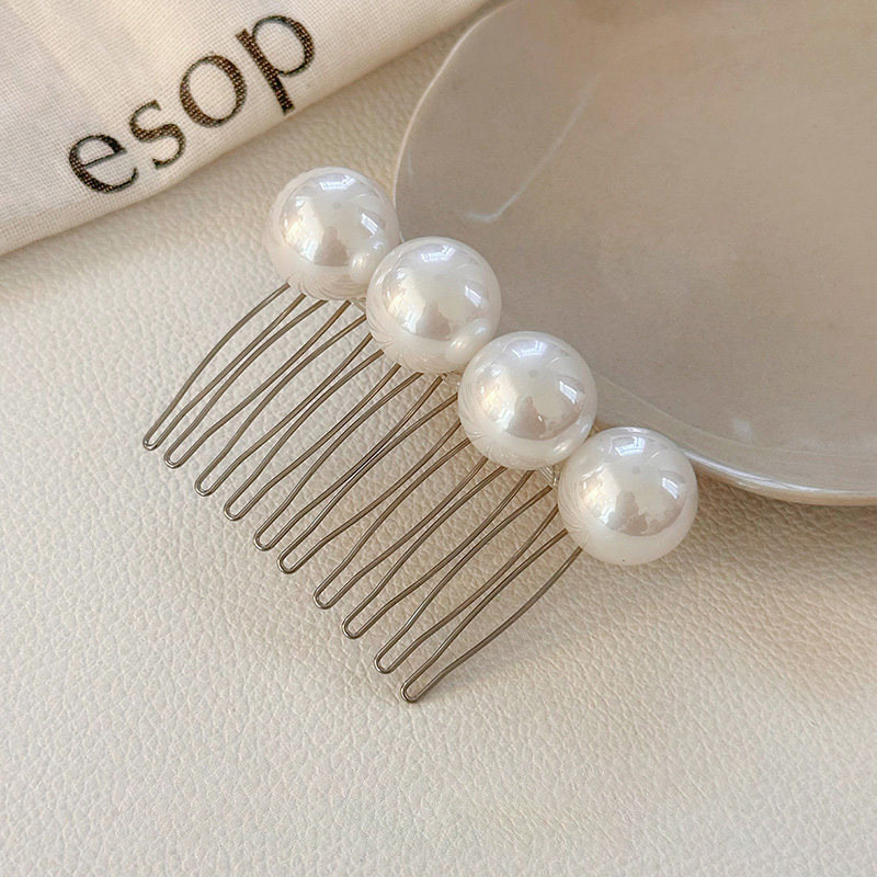 Pháp Ngọc Trai Thanh Lịch Lược Tóc Nữ Nổ Kẹp