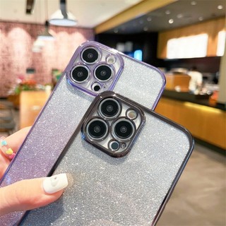 Ốp Silicon Mềm Mạ Sang Trọng Cho OPPO Reno 14 13 12 Pro 13F Kim Sa Lấp Lánh Vỏ Chống Sốc