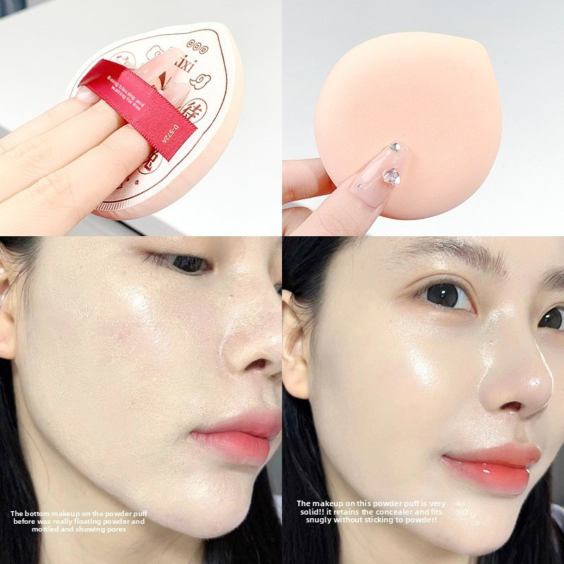 XIXI Bông Phấn Trang Điểm Hình Thỏ, Mềm Mịn, Dùng Khô & Ướt, Không Hút Phấn, Tán Nền Đều。GJ61
