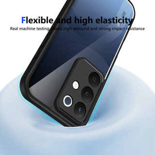 Dành Cho Realme Narzo 90X 5G Ốp điện thoại Cứng Aryclic Trong Suốt Khung Silicon Mềm Chống Rơi Mỏng Bao