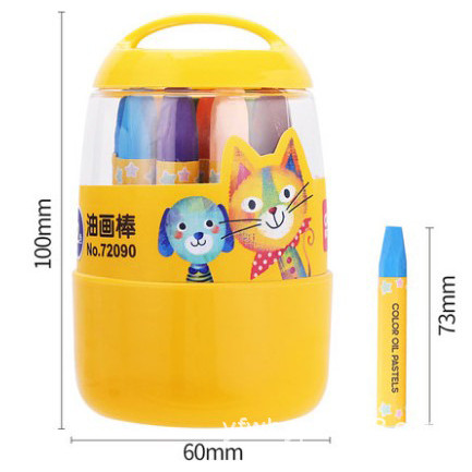 Deli Oil Pastel Crayon thùng 24/12/36 màu, bút sáp màu cho học sinh, trẻ em, có thể giặt