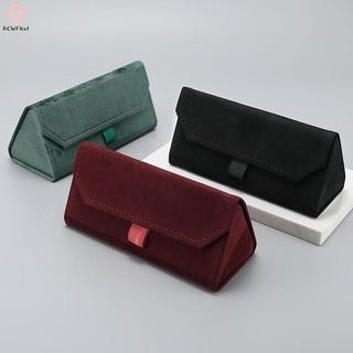 [PCW-T] Hộp nhung gấp hình tam giác đựng kính râm/kính đọc sách, chống nén, mềm, thiết kế thanh lịch